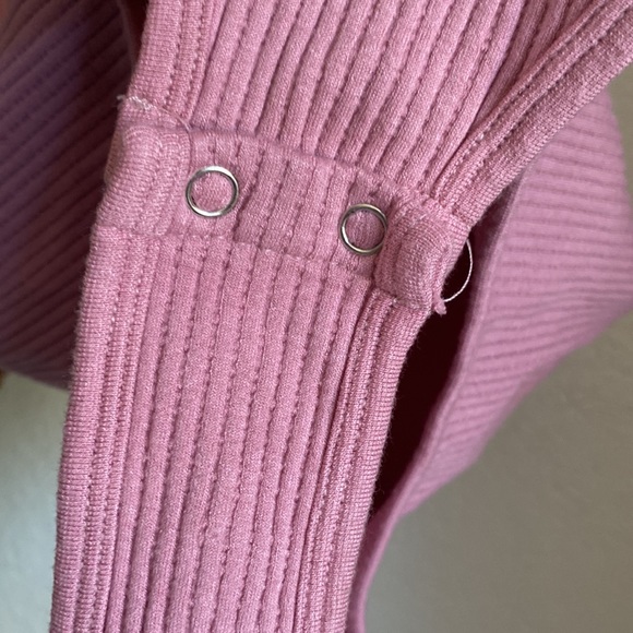 Aura Stretch Bodysuit - Ribbed Pink - Picture 6 of 6